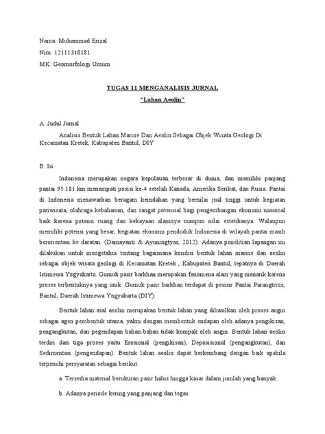 Analisis Jurnal Lahan Aeolin | PDF | Sains & Matematika … - wintechmobiles.com