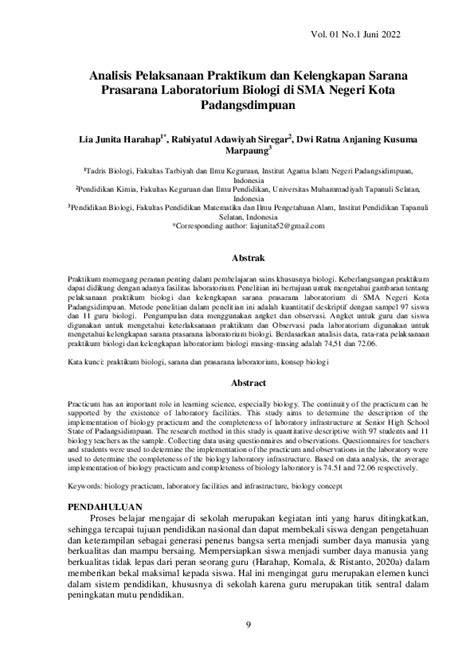Analisis Kelengkapan Peralatan Laboratorium Biologi di SMA ... - raincitystudios.com