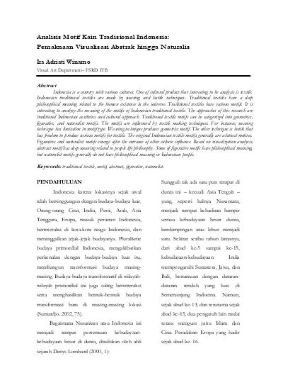 Analisis Motif Kain Tradisional Indonesia: Pemaknaan Visualisasi ... - wintechmobiles.com