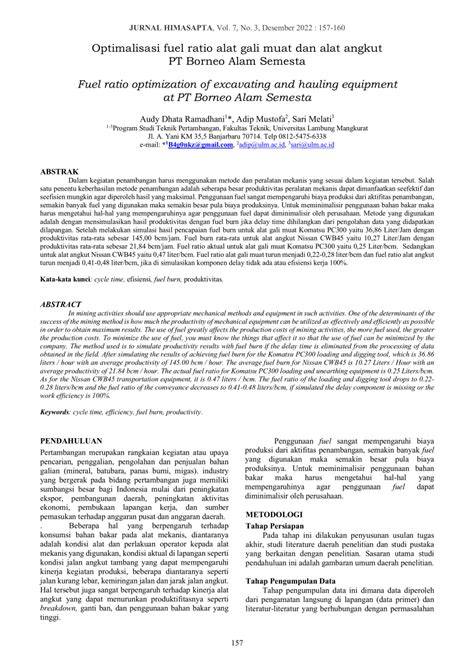 ANALISIS OPTIMALISASI FUEL RATIO PERALATAN … - raincitystudios.com