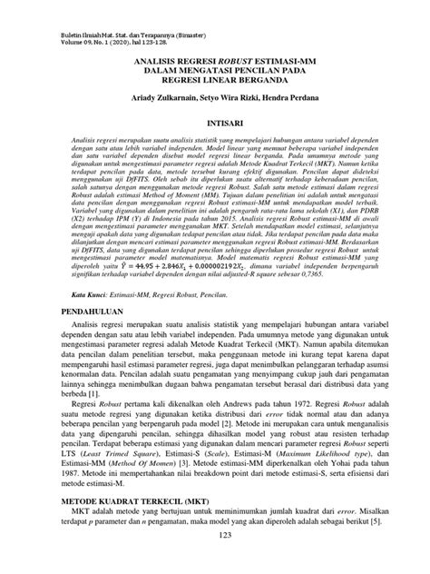 ANALISIS REGRESI ROBUST ESTIMASI-MM DALAM MENGATASI … - wintechmobiles.com