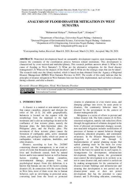 Analysis of Flood Disaster Mitigation in West Sumatra - wintechmobiles.com