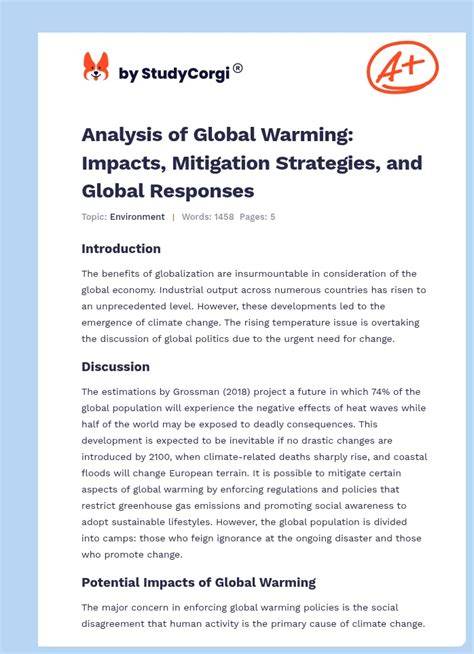 Analysis of Global Warming: Impacts, Mitigation Strategies, and Global ... - raincitystudios.com