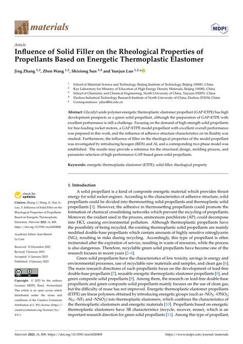Analysis of Rheological Properties of solid propellant Based on a Solid ... - wintechmobiles.com