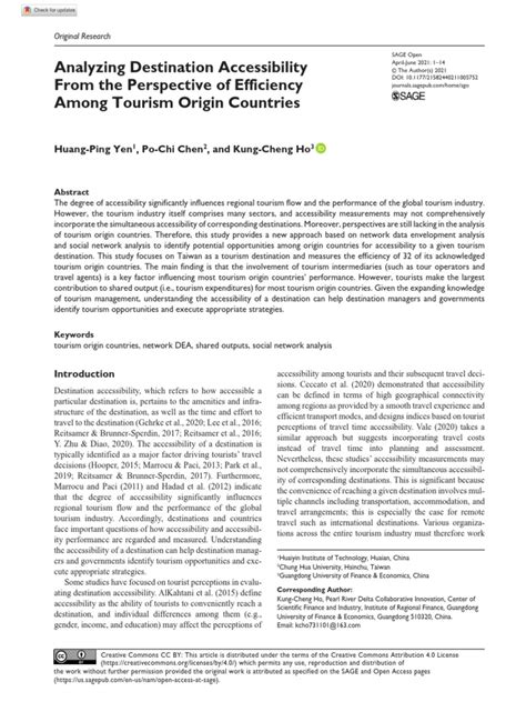 Analyzing Destination Accessibility From the Perspective of Efficiency ... - wintechmobiles.com
