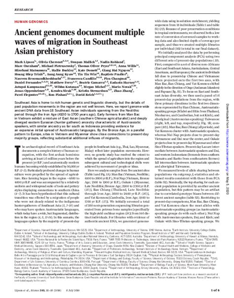 Ancient genomes document multiple waves of migration in ... - AAAS - wintechmobiles.com