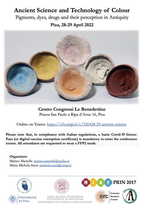 Ancient science and technology of colour. Pigments, dyes, drugs and ... - wintechmobiles.com