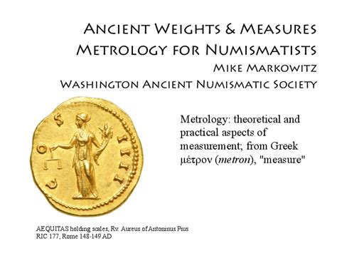 Ancient Weights and Measures: Metrology for Numismatists - wintechmobiles.com
