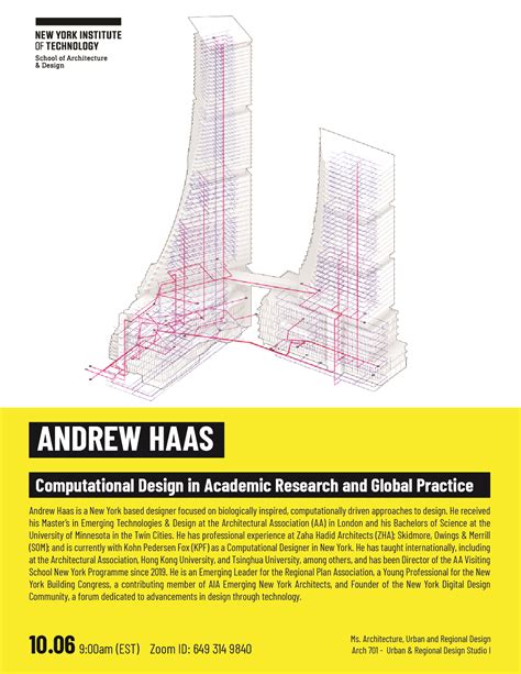 ANDREW HAAS Lecture Computational Design in Academic Research and