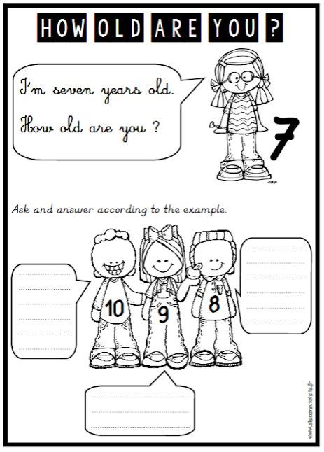 ANGLAIS : HOW OLD ARE YOU - A l