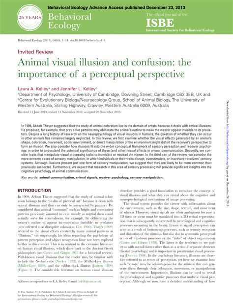 Animal visual illusion and confusion: the importance of a perceptual ... - muktibox.com