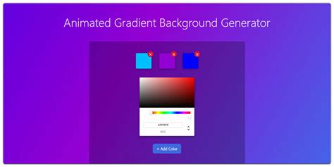 Animated Gradient Background Generator CSS - muktibox.com