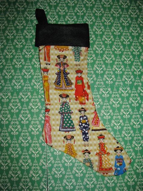 ANIME GEISHA Christmas Stocking Etsy Christmas stockings
