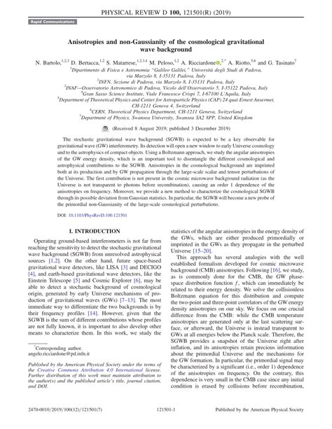 Anisotropies and non-Gaussianity of the Cosmological Gravitational Wave ... - wintechmobiles.com