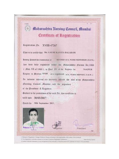 ANM Registration Certificate pdf