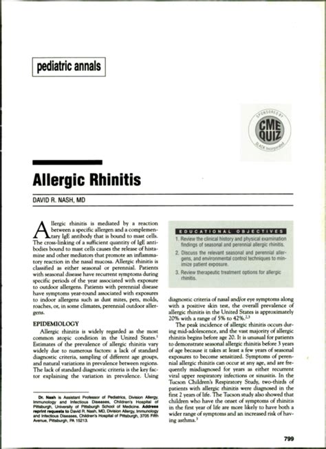 ANNALS Allergic Rhinitis