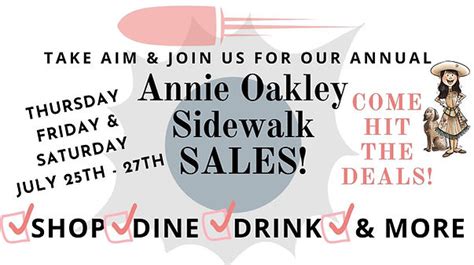 ANNIE OAKLEY DAYS SIDEWALK SALES mainstreetgville