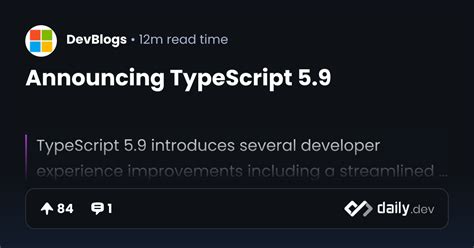 Announcing TypeScript 5.9 - TypeScript - coolestguyplanet.net