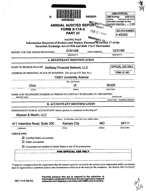 ANNUAL AUDITED REPO FORM Ecev