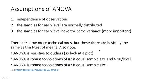 ANOVA Test Assumptions