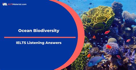 Answers for Ocean Biodiversity - IELTS listening practice test - wintechmobiles.com