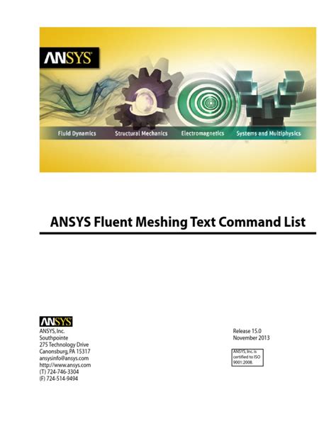 ANSYS Fluent Meshing Text Command List
