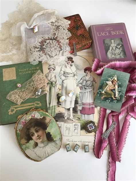 Antique Vintage Lace Trim Buttons Sewing Notions Clothing Fine Linens ... - muktibox.com