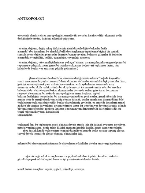 ANTROPOLOJİ PDF Scribd. 