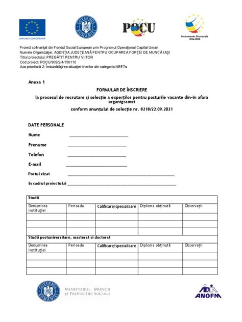 ANUNT ORGANIZARE CONCURS REFERENT MARKETINGformular inscriere pdf
