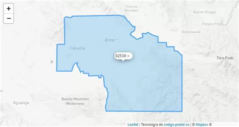 ANZA, California ZIP Codes