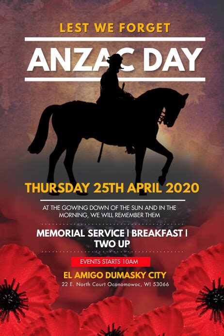 ANZAC Day Matins Service Flyer