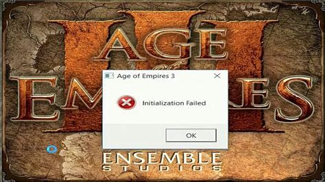 AOE won't start : initialization failed could not load  :: . 