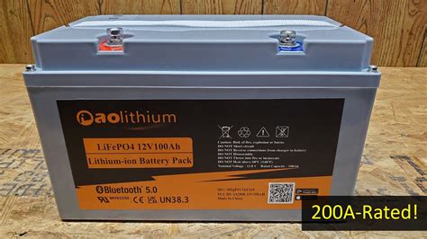 AOLithium 12V 100AH LifePO4 Battery with Bluetooth - YouTube