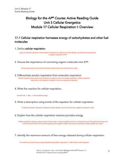 AP Bio Chapter 1 Active Reading Guide Earth & Life Sciences Biology
