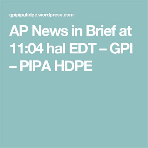 AP News in Brief at 11:04 p.m. EST
