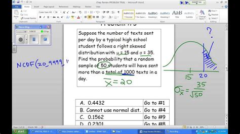 AP Statistics Chapter 7 Sampling Distribution Review Problems YouTube
