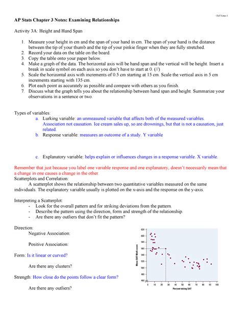 AP Stats Chapter 3 Assignments