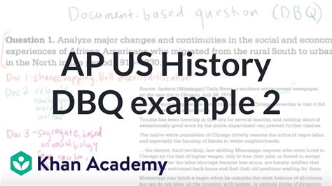 AP US History DBQ example 2 (video) Khan Academy