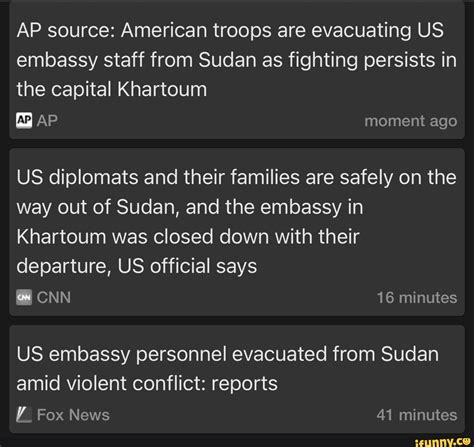 AP source: American troops are evacuating US embassy staff from Sudan as fighting persists in the capital Khartoum