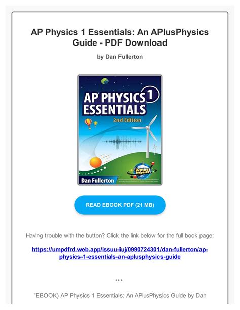 Download Ap Physics 1 Essentials An Aplusphysics Guide By Dan Fullerton