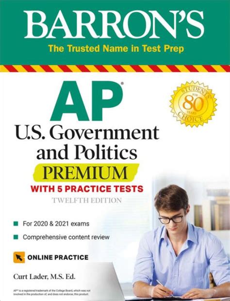 Read Online Ap Us Government And Politics Premium With 5 Practice Tests By Curt Lader