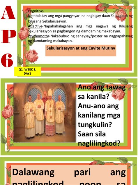 AP6 Q1 WEEK3 DAY1 Sekularisasyon at Ang Cavite