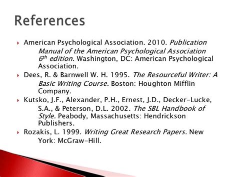 APA American Psychological Association Citation style