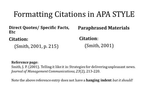 APA Citation Style 8 25 07