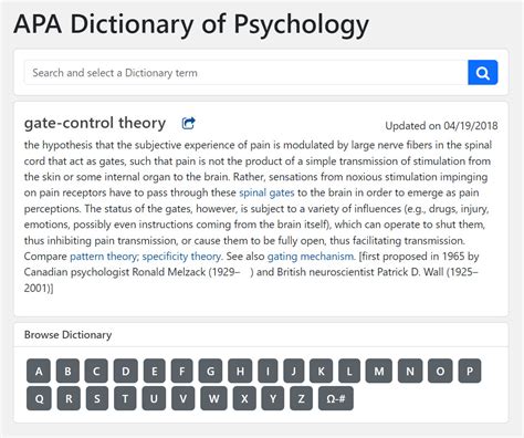 APA Dictionary of Psychology
