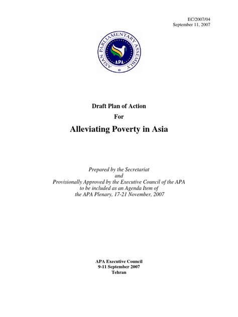 APA Plan of Action 2007