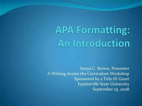 APA format slides