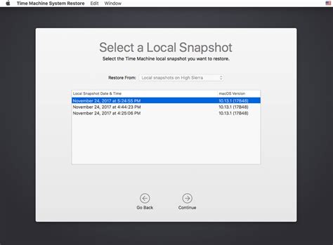 APFS Snapshots Rolling Back to a Previous Known State