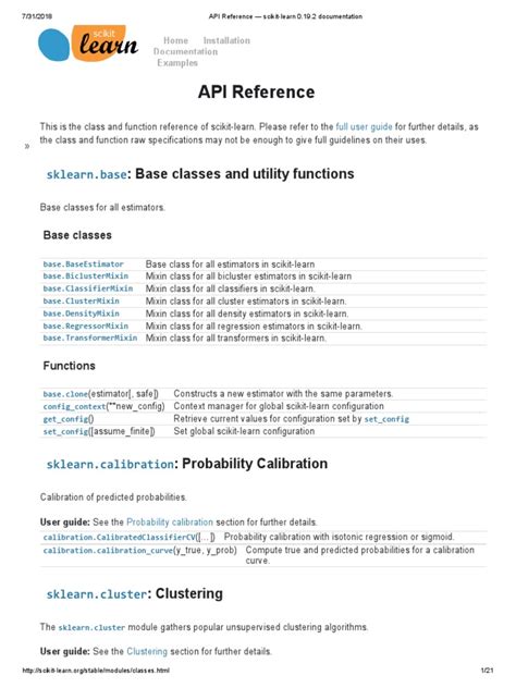 API Reference — scikit-learn 1.8.0 documentation - wintechmobiles.com