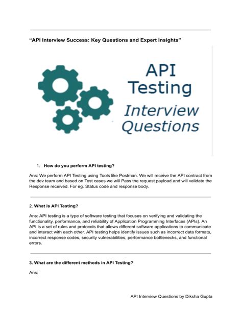 API Testing Interview Questions And Answers - GeeksforGeeks - coolestguyplanet.net